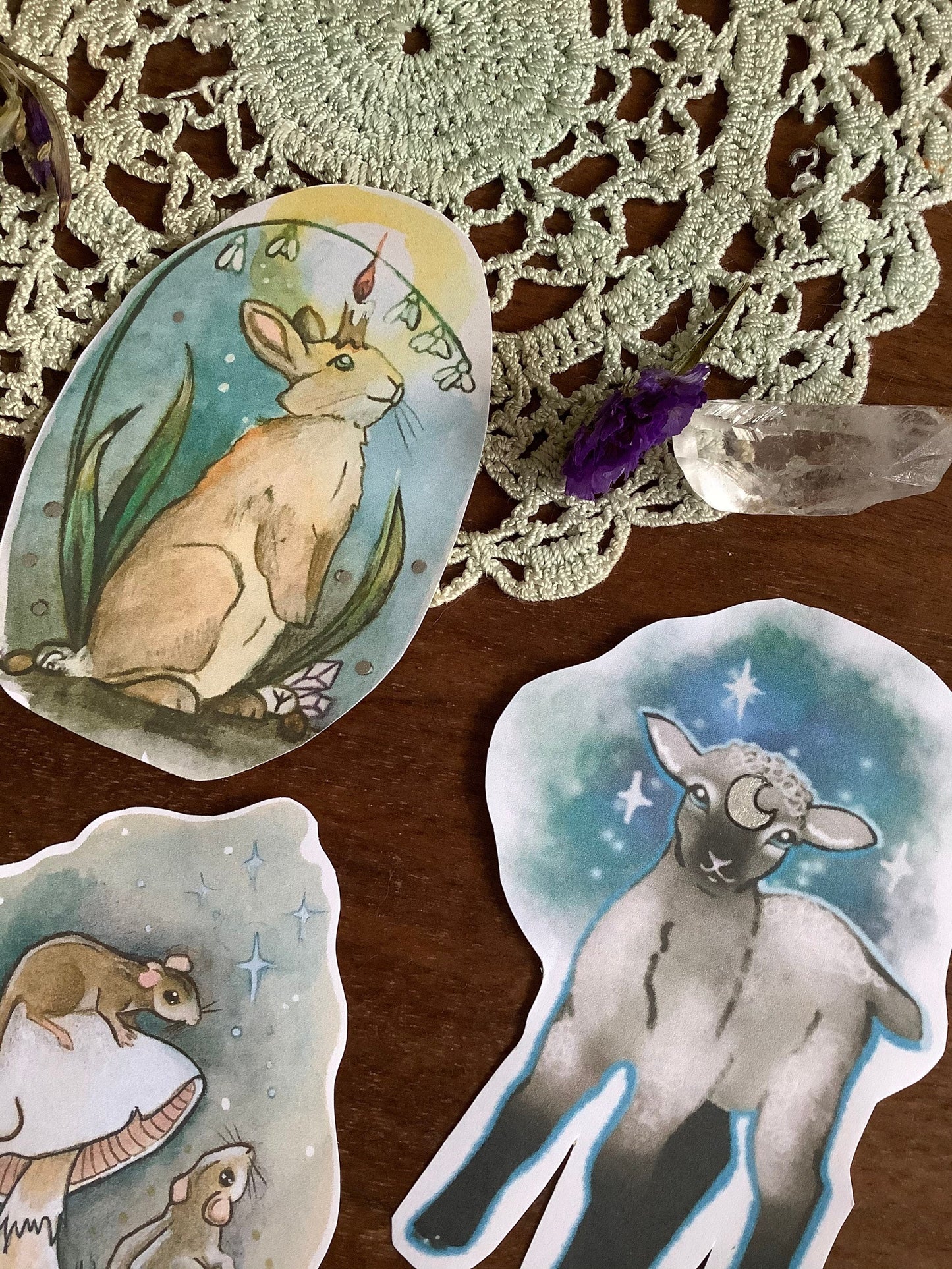 4 Silver moon stickers *eco friendly. Recyclable. Vegan*