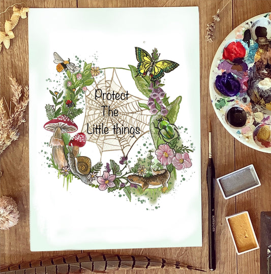 Protect the little things. A4 entomology print